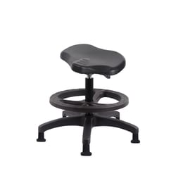 Fisherbrand™ Medium Bench Height Polyurethane Ray Sit-Stand Stool with Black Foot Ring and Stationary Glides
