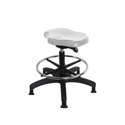 Fisherbrand Medium Bench Height Polyurethane Ray Sit-Stand Stool Gray | Buy Online | Fisher Scientific