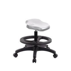 Fisherbrand™ Medium Bench Height Polyurethane Ray Stool with Black Foot Ring and Stationary Glides