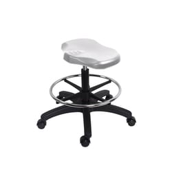 Fisherbrand&trade;&nbsp;Medium Bench Height Polyurethane Ray Stool with Chrome Foot Ring and Casters
