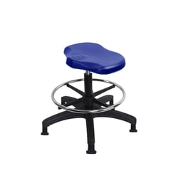 Fisherbrand&trade;&nbsp;Medium Bench Height Polyurethane Ray Stool with Chrome Foot Ring and Stationary Glides
