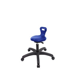 Fisherbrand Desk Height Polyurethane Serpent Sit-Stand Stool with Casters Blue | Buy Online | Fisher Scientific