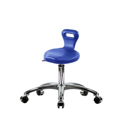 Fisherbrand Desk Height Polyurethane Serpent Stool with Chrome Casters Gray | Buy Online | Fisher Scientific
