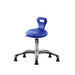 Fisherbrand Desk Height Polyurethane Serpent Stool with Stationary Glides Black | Buy Online | Fisher Scientific