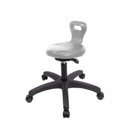 Fisherbrand Medium Bench Height Polyurethane Serpent Sit-Stand Stool with Chrome Casters Gray | Buy Online | Fisher Scientific