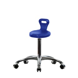 Fisherbrand Medium Bench Height Polyurethane Serpent Stool with Chrome Casters Gray | Buy Online | Fisher Scientific