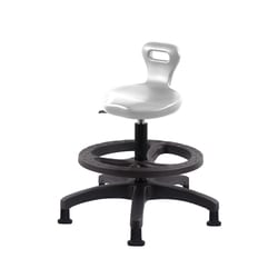 Fisherbrand Medium Bench Height Polyurethane Serpent Stool with Foot Ring and Stationary Glides Gray | Buy Online | Fisher Scientific