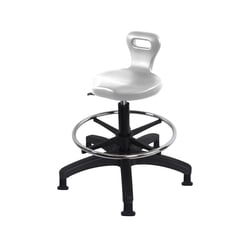 Fisherbrand&trade;&nbsp;Medium Bench Height Polyurethane Serpent Stool with Chrome Foot Ring and Stationary Glides