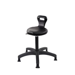 Fisherbrand Medium Bench Height Polyurethane Serpent Stool with Stationary Glides Black | Buy Online | Fisherbrand&trade; | Fisher Scientific