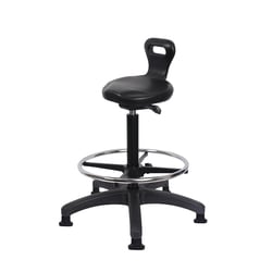 Fisherbrand Polyurethane Serpent Sit-Stand with Chrome Foot Ring Black | Buy Online | Fisher Scientific