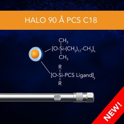Advanced Materials Technology HALO 90A PCS C18, 2.7um 2.1 mm x 150 mm,