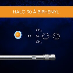 Advanced Materials Technology HALO 90 Å Biphenyl, 2.7 µm, 3.0 x 100 mm,