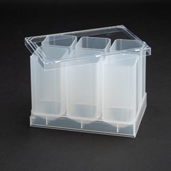 Thomson Instrument Company&nbsp;6-Well Plate, 82mL, Square Well, Pyramid Bottom, Indiv. Wrapped w/Lid, Sterile