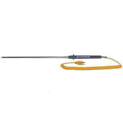 Cole-Parmer Type-K, Extra-Long Heavy-Duty Probe, Mini-Connector, 24