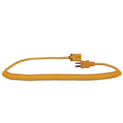 Cole-Parmer Coiled Extension Cable, Type K, Male to Female Miniconnector,