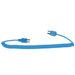 Cole-Parmer Digi-Sense Type-T, Coiled Ext Cable, Male Mini Conn to Male Mini Conn, 5ft L