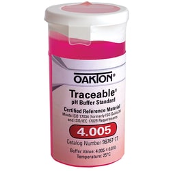 Cole-Parmer Oakton Traceable One-Shot Buffer Solution, Red, pH 4.005; 6
