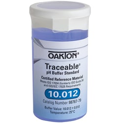 Cole-Parmer&nbsp;Oakton Traceable One-Shot&trade; Buffer Solution, Blue, pH 10.012; 6 x 100 mL Vials