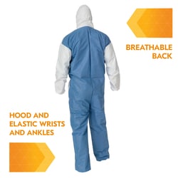 Ansell&nbsp;KleenGuard&trade; A40 Coveralls With Blue Breathable Back And Hood
