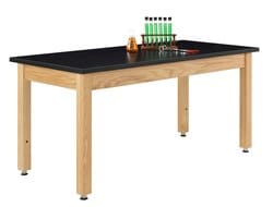 Diversified Spaces™ Adjustable Wooden Leg Oak Table