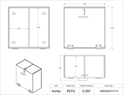 Poltex Emergency Airway Procedure Storage Box 7 x 14 x 14 (in.); Wall mount:Emergency
