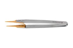 Electron Microscopy Sciences&nbsp;Dumont WA1 Tweezer Handle with Style 2A Buxus Tips, 1.5 mm Tip width, 0.2 mm Tip thickness, 130 mm OAL