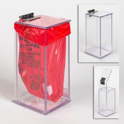 Poltex LLC&nbsp;Vertical Biohazard Bag Box with Lid, 8 x 12 in. Bag (Bumpons)