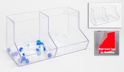 Poltex Double Bulk Bin, 8 in. Wide Comp:Boxes:Bins