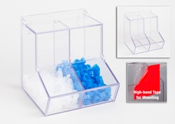 Poltex Double Bulk Bin With Lid, 4 in. Wide Comp:Boxes:Bins