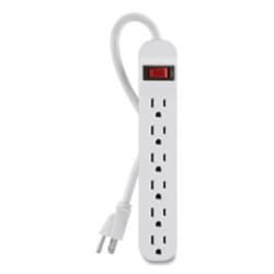 Enterprise Technology Solutions Power Strip, 6 Outlets, 3 Ft Cord, White,