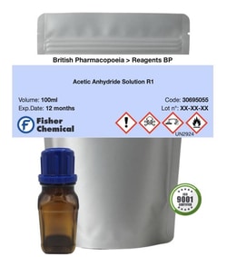 Solution d'anhydride acétique R1 - Pharmacopée britannique, Fisher Chemical 100 mL | Buy Online | Fisher Chemical | Fisher Scientific