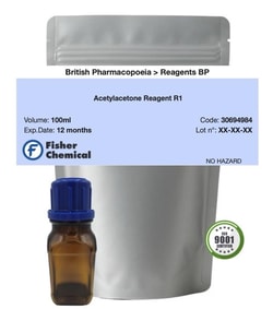 Acetylacetone Reagent R1 - British Pharmacopoeia, Fisher Chemical&trade;