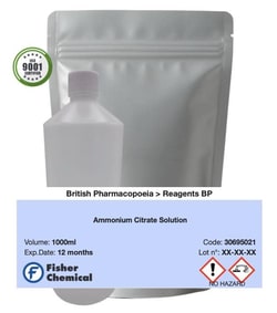 Ammonium Citrate Solution - British Pharmacopoeia, Fisher Chemical&trade;