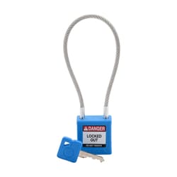 Brady&trade;&nbsp;Velocity&trade; 8 in. Compact Cable Lockout Padlocks, Keyed Different