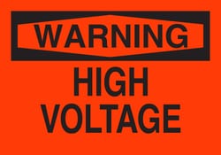 Brady™ Labels Vinyl HIGH VOLTAGE