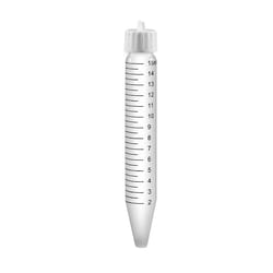 MTC Bio&nbsp;High Speed Centrifuge Tube  15mL  Conical Bottom  50 000xg Max RCF  Graduated w/ Screw Cap and Gripping Tab  Resealable Bag  12/pk