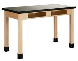 Diversified Spaces™ Two-Book Compartment Maple Table with Solid Epoxy Top