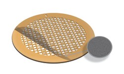 Electron Microscopy Sciences&nbsp;Carbon Support Film 5-6 nm thick on Gilder F1 Finder Copper Grid