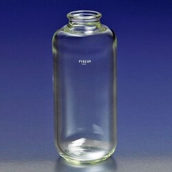 Chemglass Life Sciences Bottle, Centrifuge, 250mL, Heavy Wall, Rubber Stopper