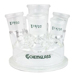 Chemglass Life Sciences Reaction Vessel Lid, 7-Nk, 250mL, Equivalent to