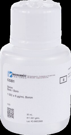 Inorganic Ventures 1000µg/mL BORON 30mL, Quantity: Each of 1