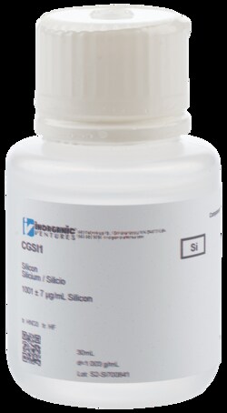 Inorganic Ventures 1000µg/mL SILICON 30mL, Quantity: Each of 1