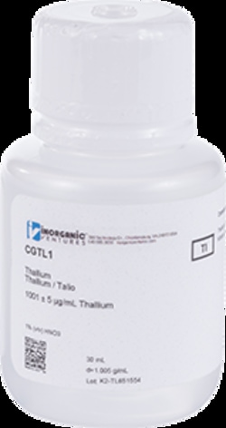 Inorganic Ventures 1000µg/mL THALLIUM 30mL, Quantity: Each of 1