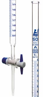 Eisco™ Glass Burette with PTFE Key Stopcock