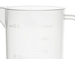 Eisco&trade;&nbsp;Polypropylene Measuring Jug, Short Form Euro Design