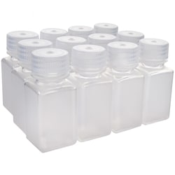 Eisco Labs&nbsp;Square Polypropylene Reagent Bottles with Wide Mouth Polypropylene Caps
