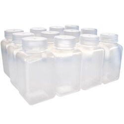Eisco Labs Square Polypropylene Reagent Bottles with Wide Mouth Polypropylene Caps 500 mL | Buy Online | Eisco Labs | Fisher Scientific