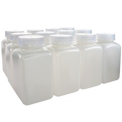 Eisco Labs Square HDPE Reagent Bottles with Wide Mouth Polypropylene Caps 500 mL | Buy Online | Eisco Labs | Fisher Scientific