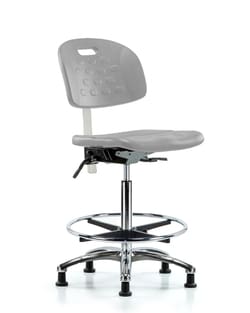 Fisherbrand&trade;&nbsp;Medium Bench Height Vinyl Mini-Stool with Foot Ring and Stationary Glides