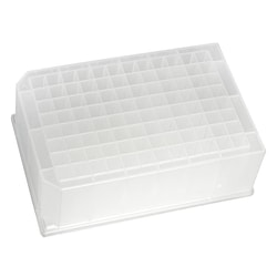 Chemglass Life Sciences&nbsp;Microplate, 96-Well, 2mL, Deep Square, 44mm Height, Pyramid Bottom, Porvair